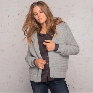 NEW Wooden Ships Romy Cardigan Grey sz M/L